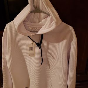 White hooded shirt